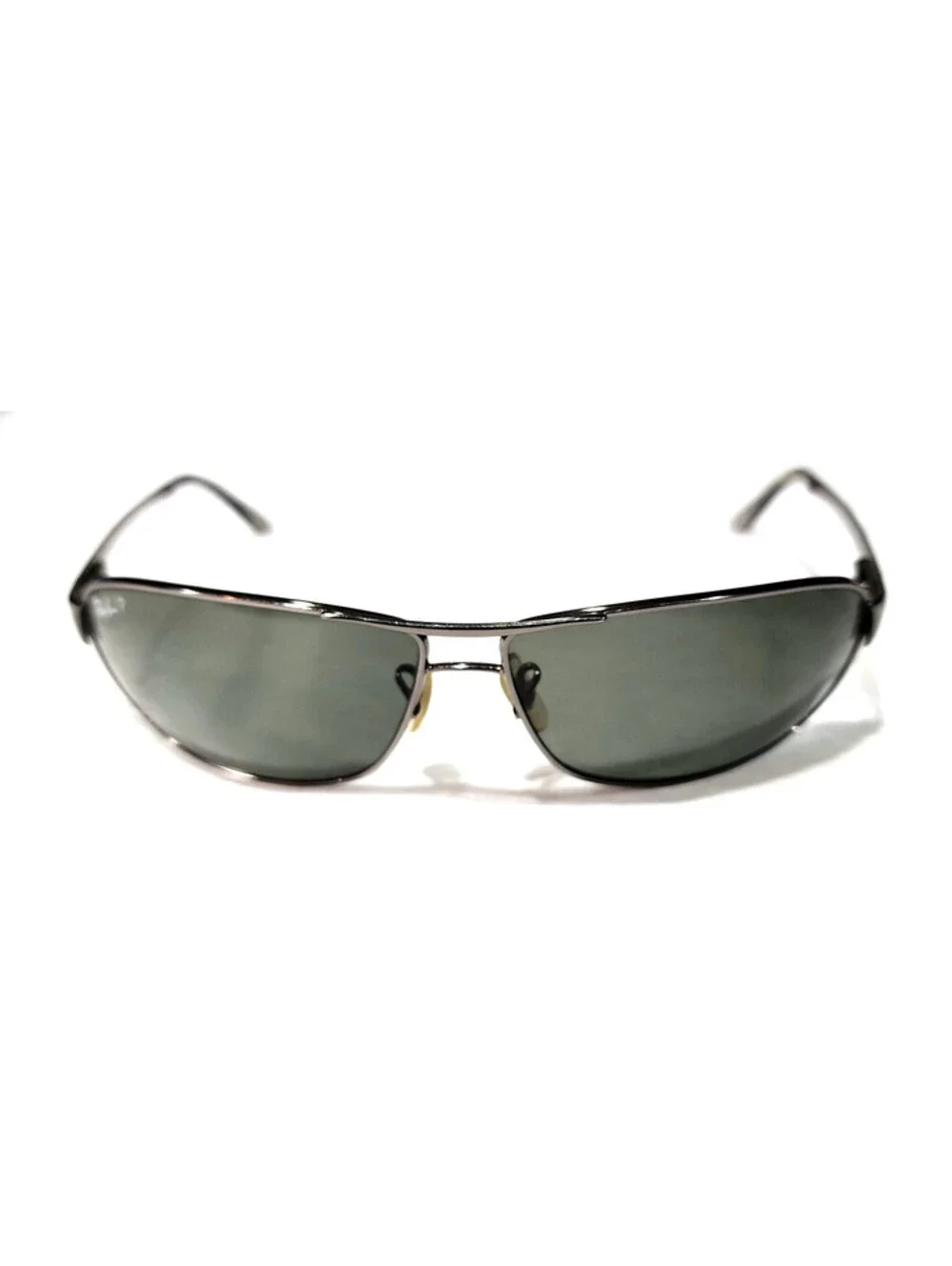 Ray Ban RB3343 004/58 Gunmetal Green Polarized Sunglasses 63-12 Italy